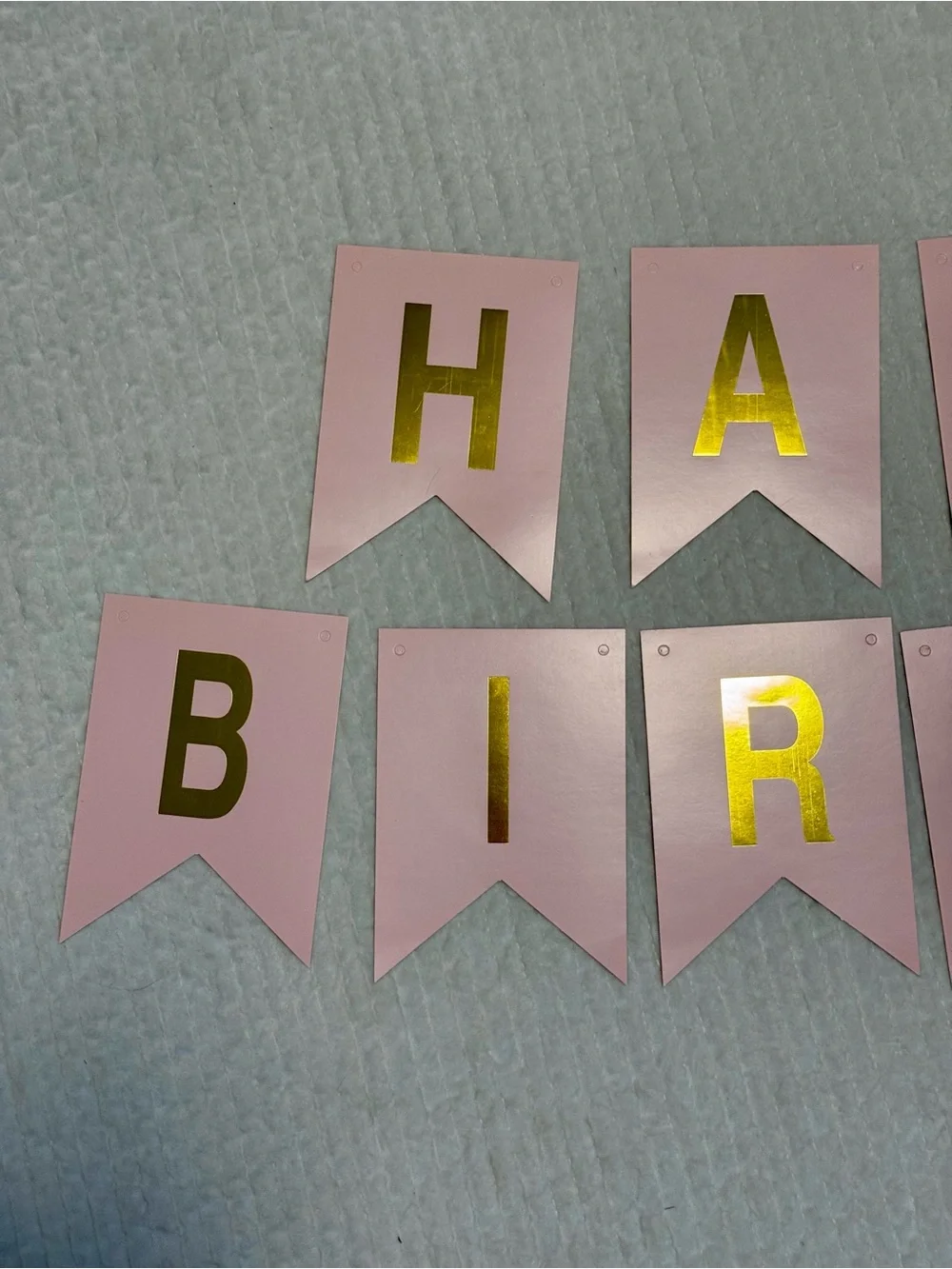 Happy Birthday Pink and Gold Banner - Party Decoration | New